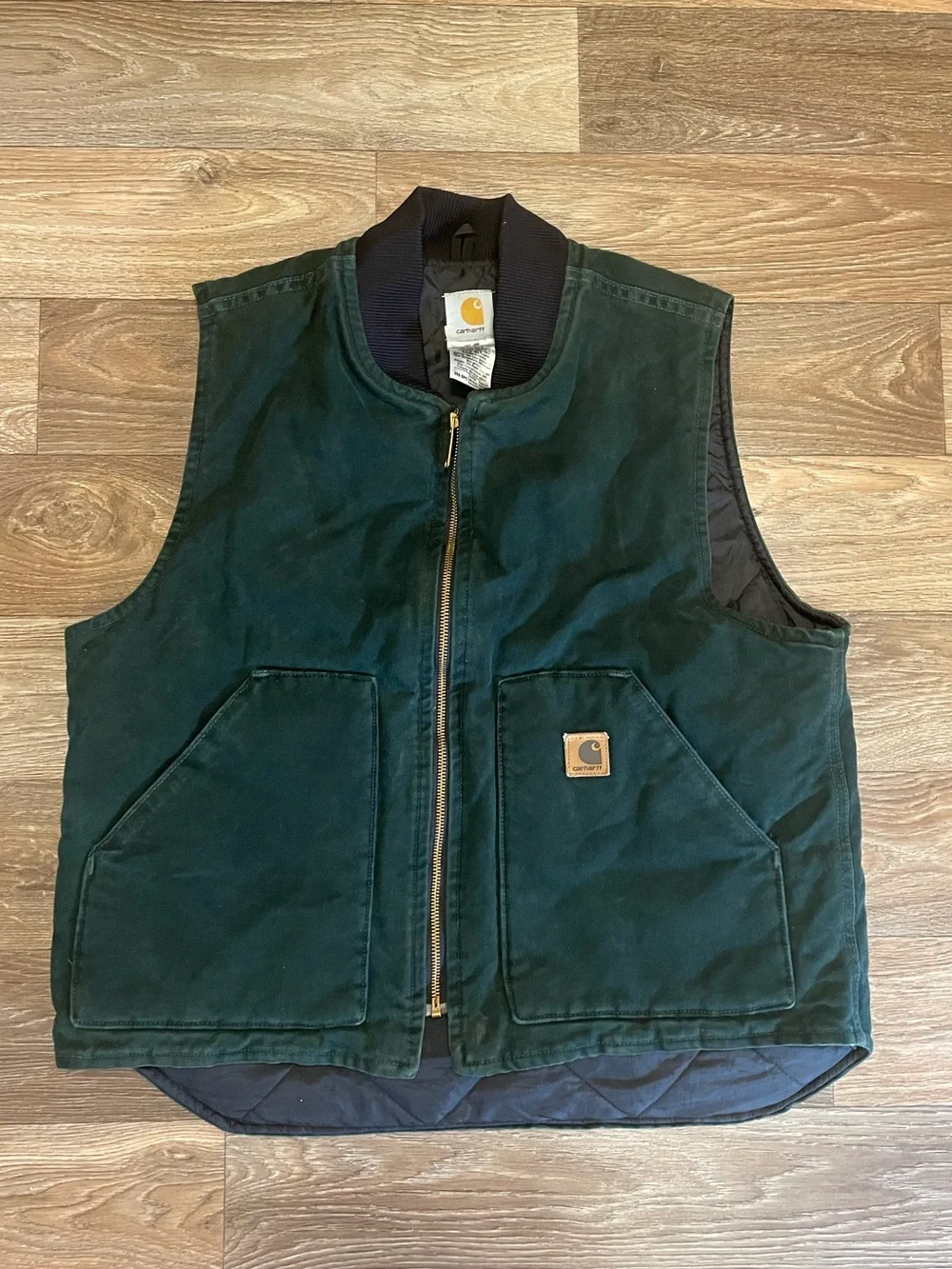 Carhartt Men's Insulated Arctic Quilt Lined Vest Spruce V02 SPC Vintage Y2K (05)